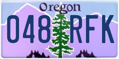 OR license plate 048RFK