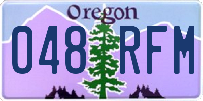 OR license plate 048RFM