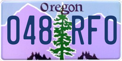 OR license plate 048RFO