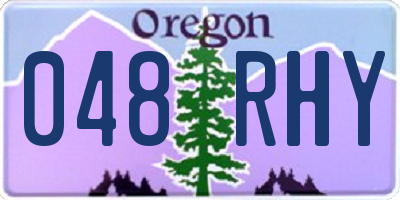 OR license plate 048RHY