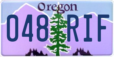 OR license plate 048RIF