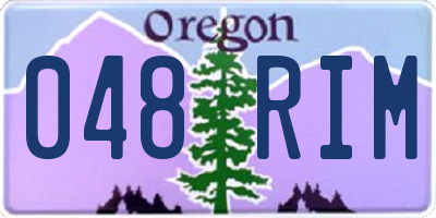 OR license plate 048RIM