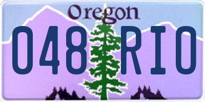 OR license plate 048RIO