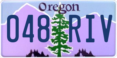 OR license plate 048RIV