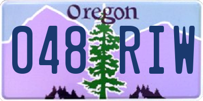OR license plate 048RIW