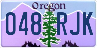 OR license plate 048RJK