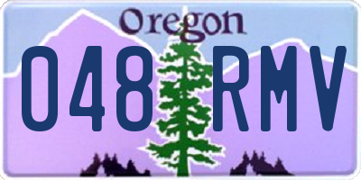 OR license plate 048RMV