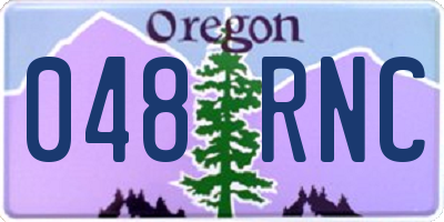 OR license plate 048RNC