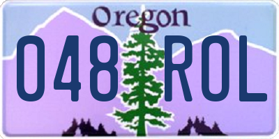 OR license plate 048ROL