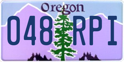 OR license plate 048RPI