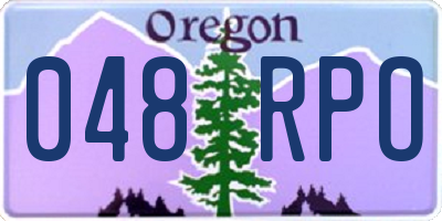 OR license plate 048RPO