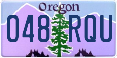 OR license plate 048RQU