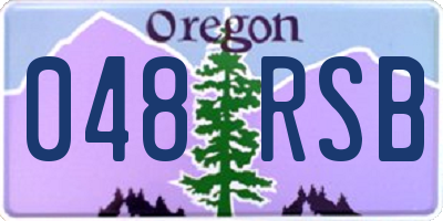 OR license plate 048RSB