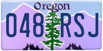 OR license plate 048RSJ