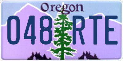 OR license plate 048RTE