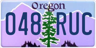 OR license plate 048RUC