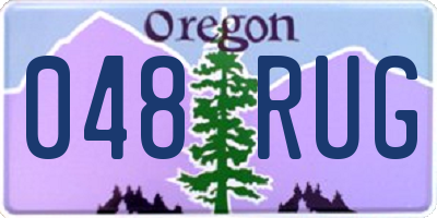 OR license plate 048RUG