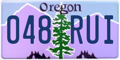 OR license plate 048RUI