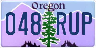 OR license plate 048RUP