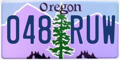 OR license plate 048RUW