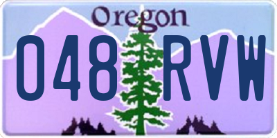 OR license plate 048RVW