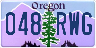OR license plate 048RWG