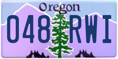 OR license plate 048RWI