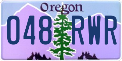OR license plate 048RWR