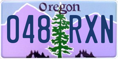 OR license plate 048RXN
