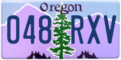 OR license plate 048RXV