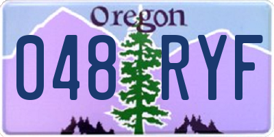 OR license plate 048RYF