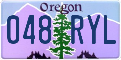 OR license plate 048RYL