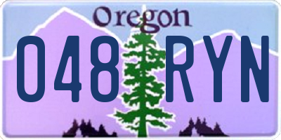 OR license plate 048RYN