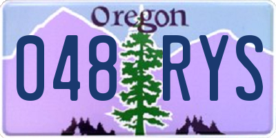 OR license plate 048RYS