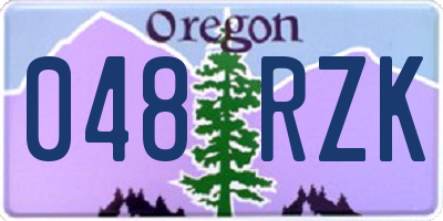 OR license plate 048RZK