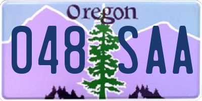 OR license plate 048SAA