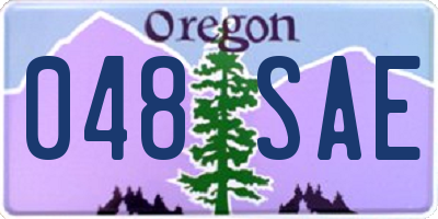 OR license plate 048SAE