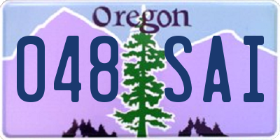 OR license plate 048SAI