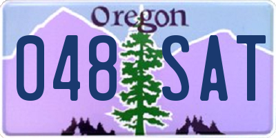 OR license plate 048SAT
