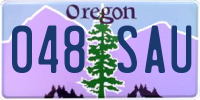 OR license plate 048SAU