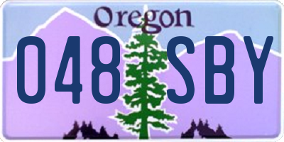 OR license plate 048SBY