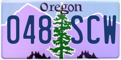 OR license plate 048SCW