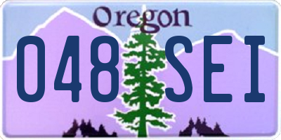 OR license plate 048SEI