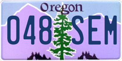 OR license plate 048SEM
