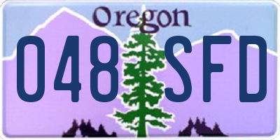 OR license plate 048SFD