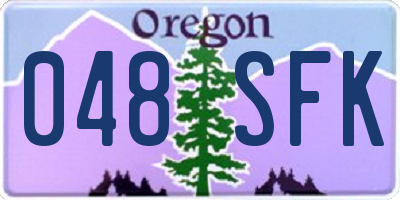 OR license plate 048SFK