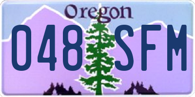OR license plate 048SFM