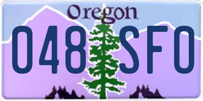 OR license plate 048SFO