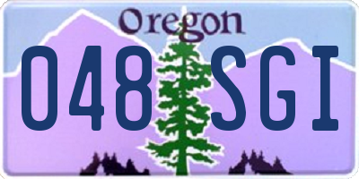 OR license plate 048SGI
