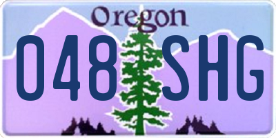 OR license plate 048SHG